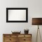 Parlor Black Non-Beveled Custom Framed Bathroom Vanity Wall Mirror